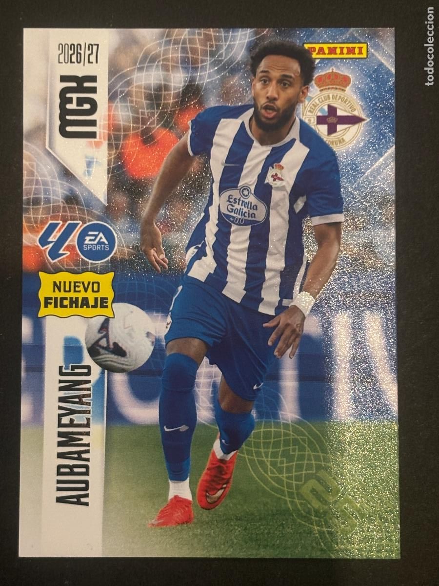 Football Stickers: 485 AUBAMEYANG DEPORTIVO NUEVOS FICHAJES 2&ordf; EDICI&Oacute;N MEGACRACKS MGK 26-27 2026-2027