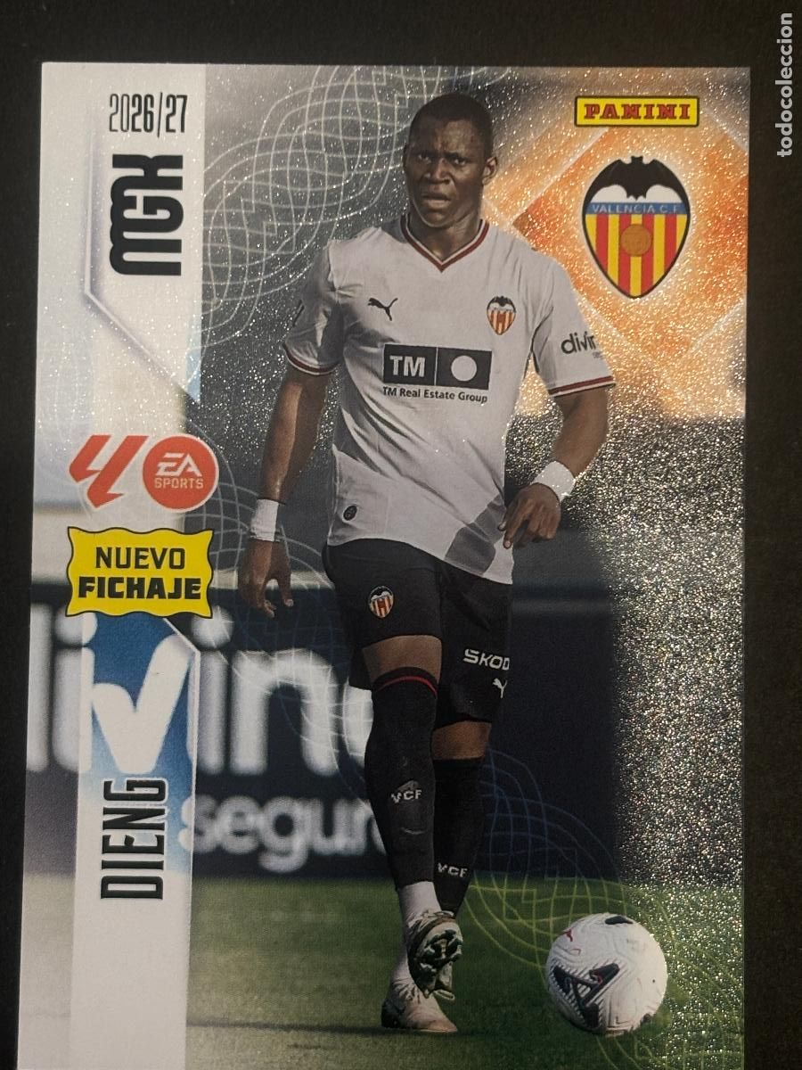 Football Stickers: 487 DIENG VALENCIA NUEVOS FICHAJES 2&ordf; EDICI&Oacute;N MEGACRACKS MGK 26-27 2026-2027 PANINI LIGA