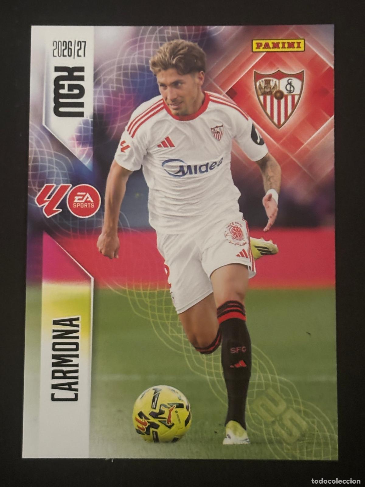 Cromos de f&uacute;tbol: 328 CARMONA SEVILLA MEGACRACKS MGK 26-27 2026-2027 PANINI LIGA