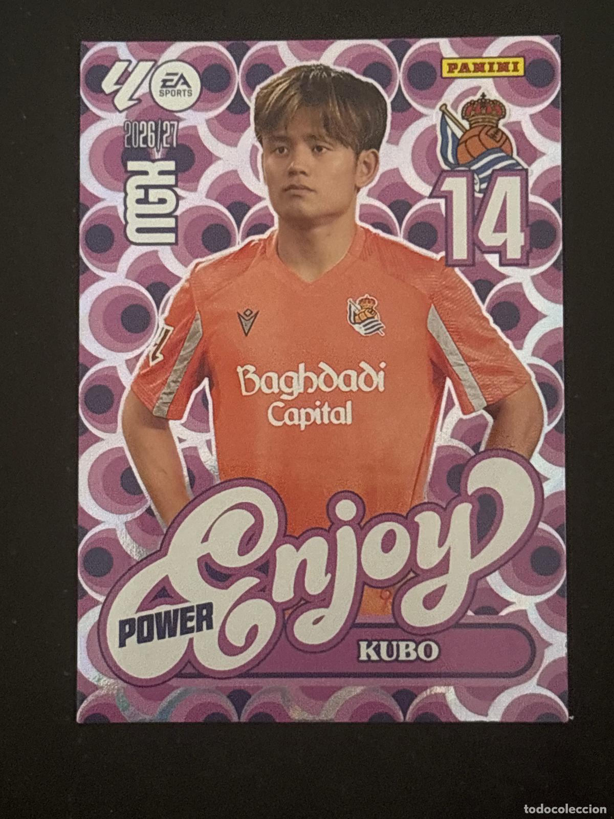 Cromos de f&uacute;tbol: 384P KUBO REAL SOCIEDAD ENJOY POWER MEGACRACKS MGK 26-27 2026-2027 PANINI LIGA