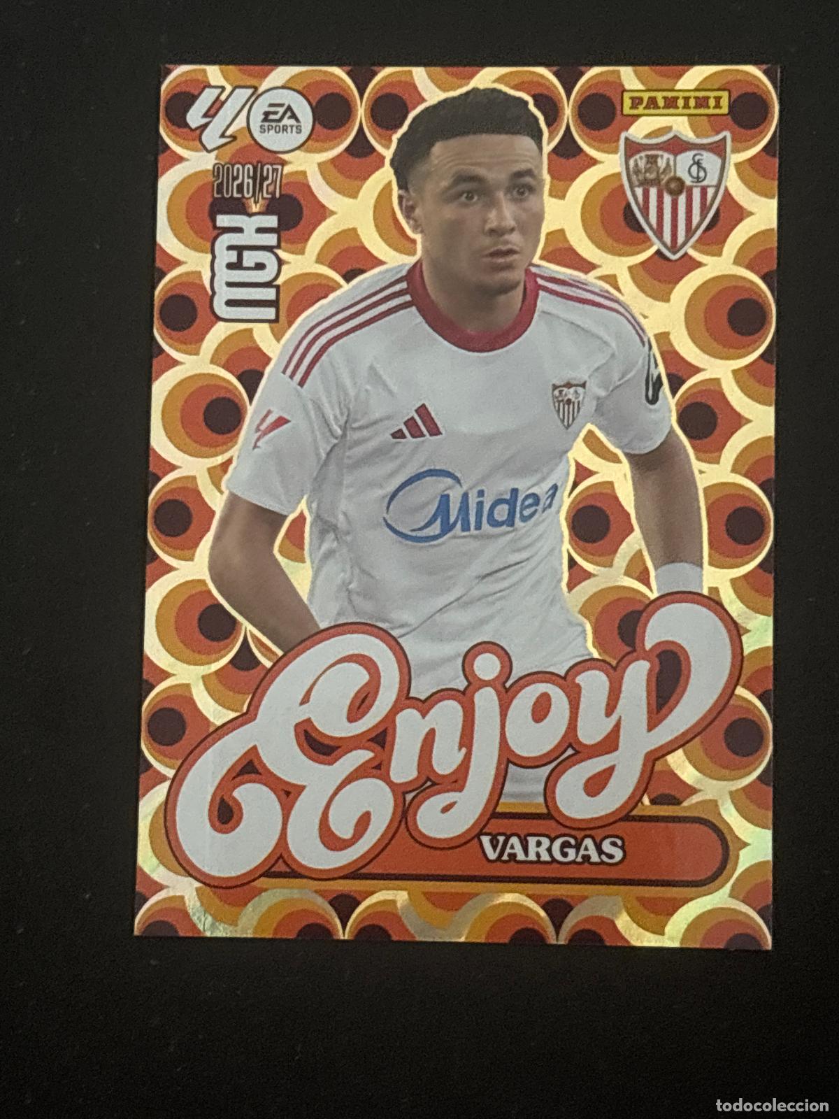 Cromos de f&uacute;tbol: 387 VARGAS SEVILLA ENJOY MEGACRACKS MGK 26-27 2026-2027 PANINI LIGA
