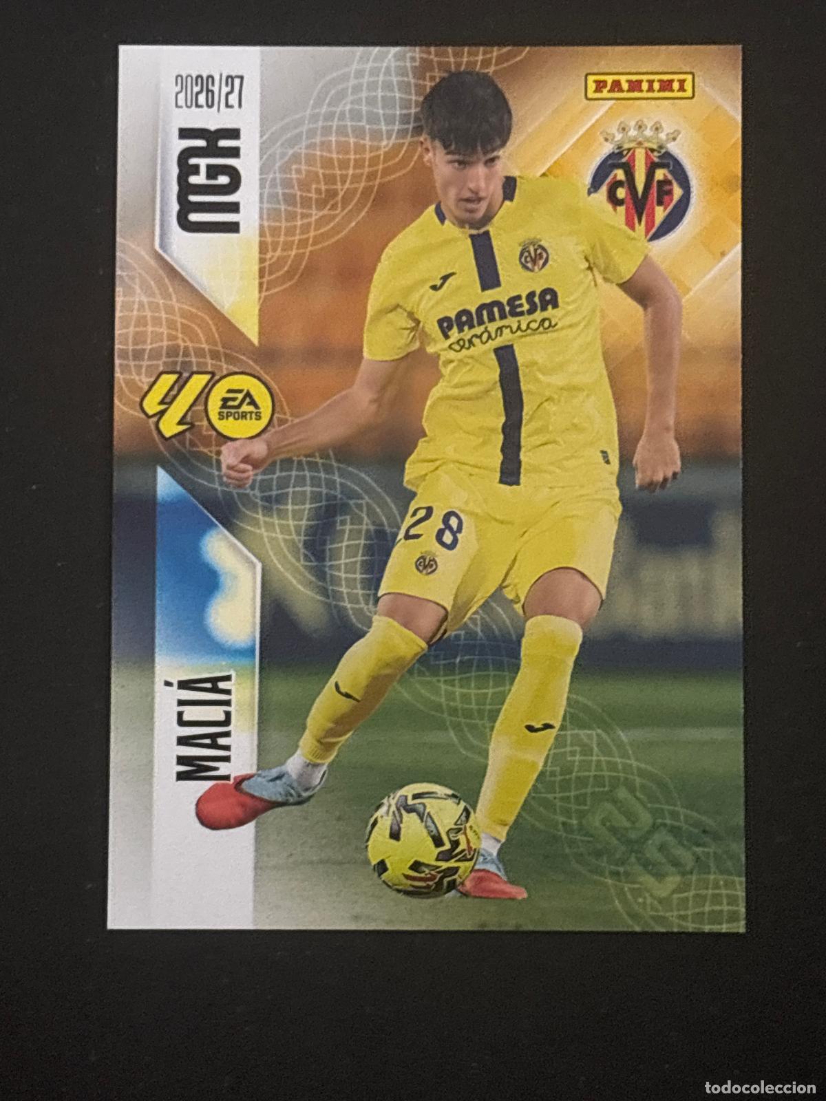 Cromos de f&uacute;tbol: 371 MAC&Iacute;A VILLARREAL MEGACRACKS MGK 26-27 2026-2027 PANINI LIGA