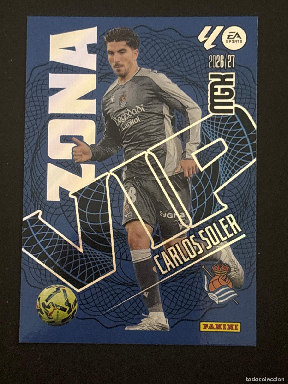 Cromos de f&uacute;tbol: 390 CARLOS SOLER REAL SOCIEDAD ZONA VIP MEGACRACKS MGK 26-27 2026-2027 PANINI LIGA
