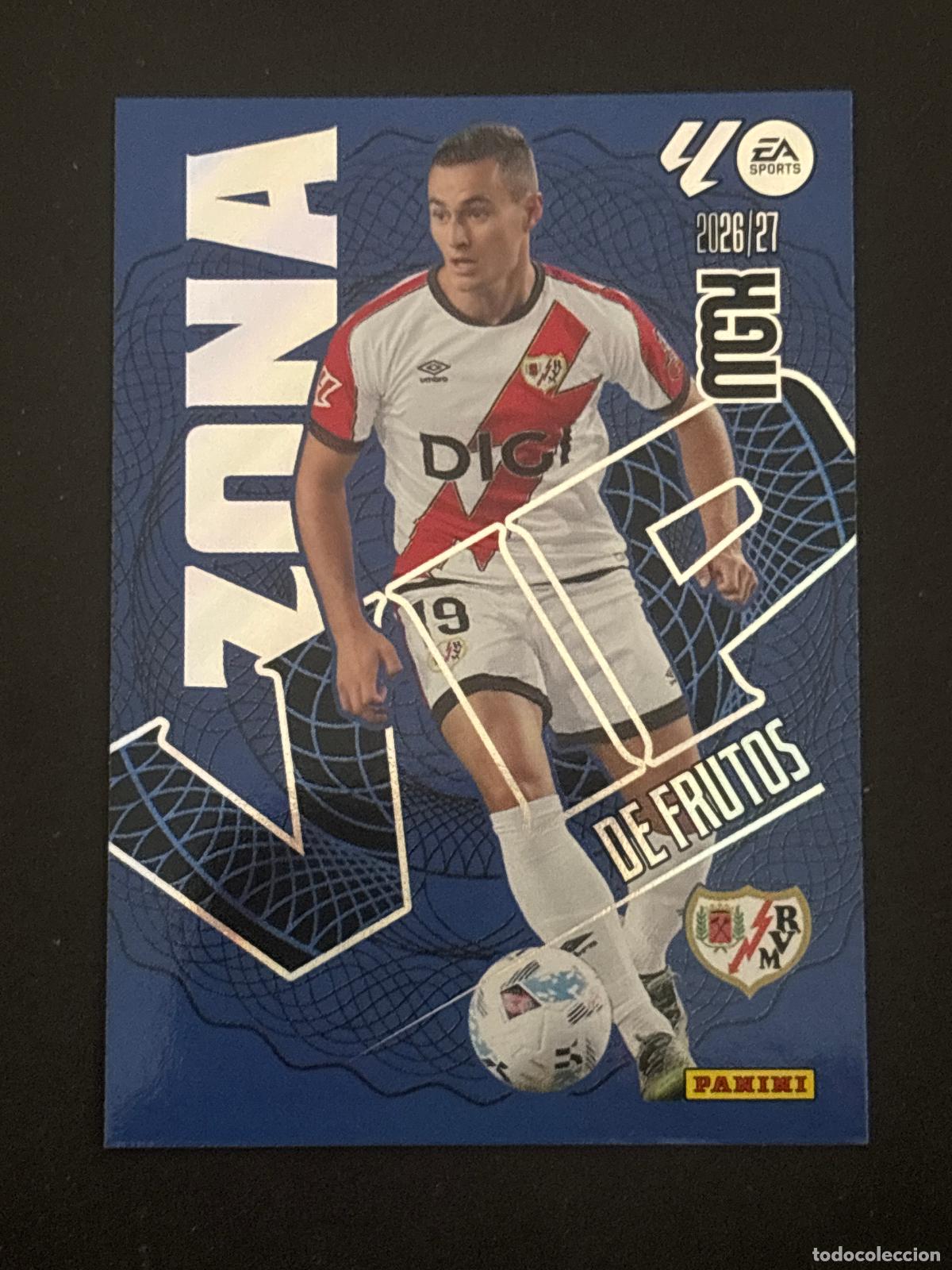 Cromos de f&uacute;tbol: 392 DE FRUTOS RAYO ZONA VIP MEGACRACKS MGK 26-27 2026-2027 PANINI LIGA