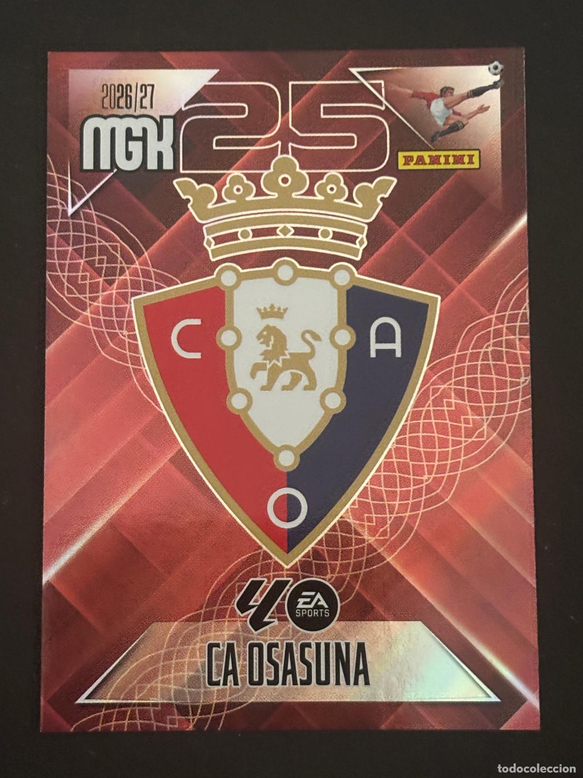 Cromos de f&uacute;tbol: 253 ESCUDO OSASUNA MEGACRACKS MGK 26-27 2026-2027 PANINI LIGA