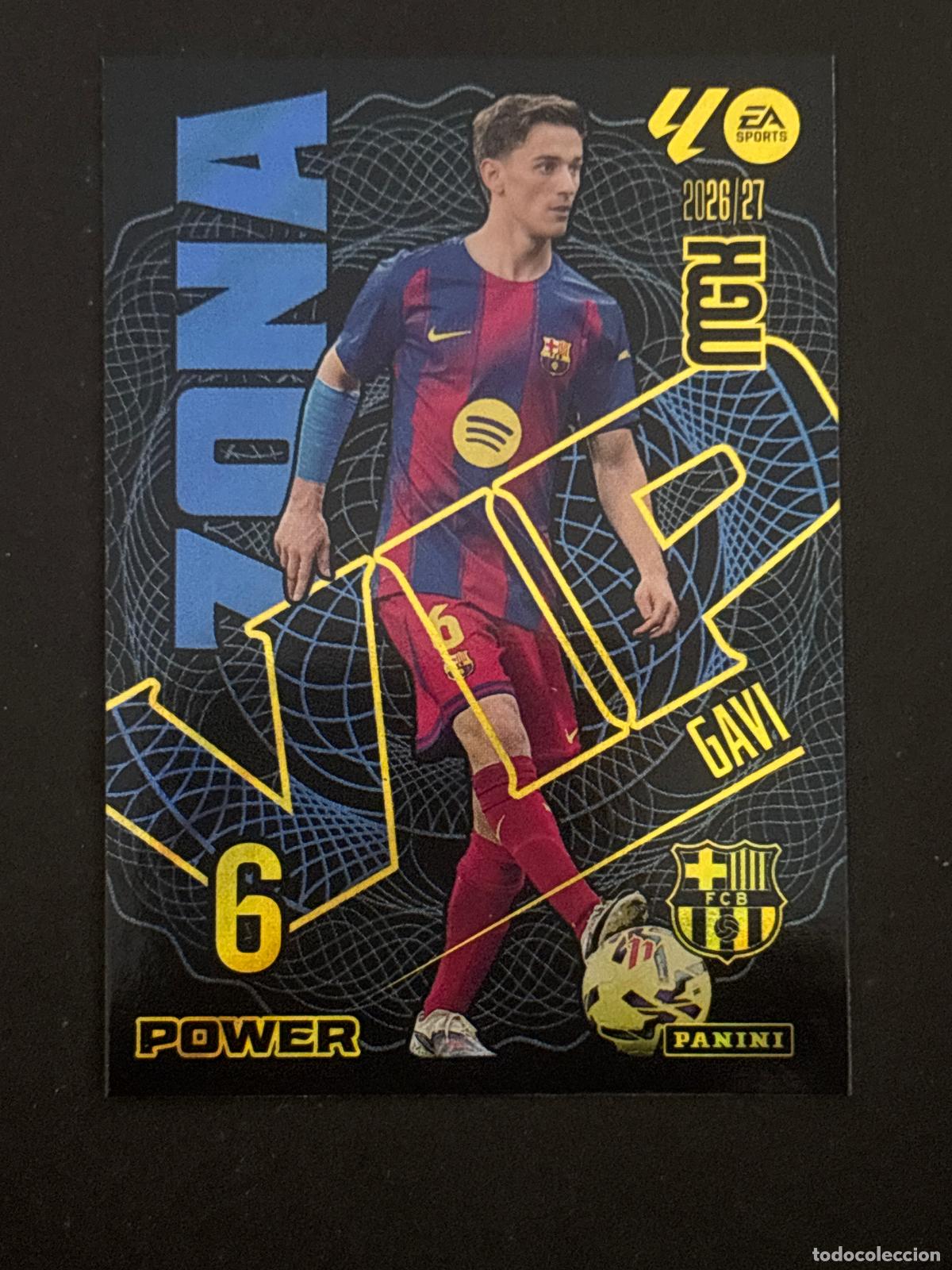 Cromos de f&uacute;tbol: 394P GAVI BARCELONA ZONA VIP POWER MEGACRACKS MGK 26-27 2026-2027 PANINI LIGA