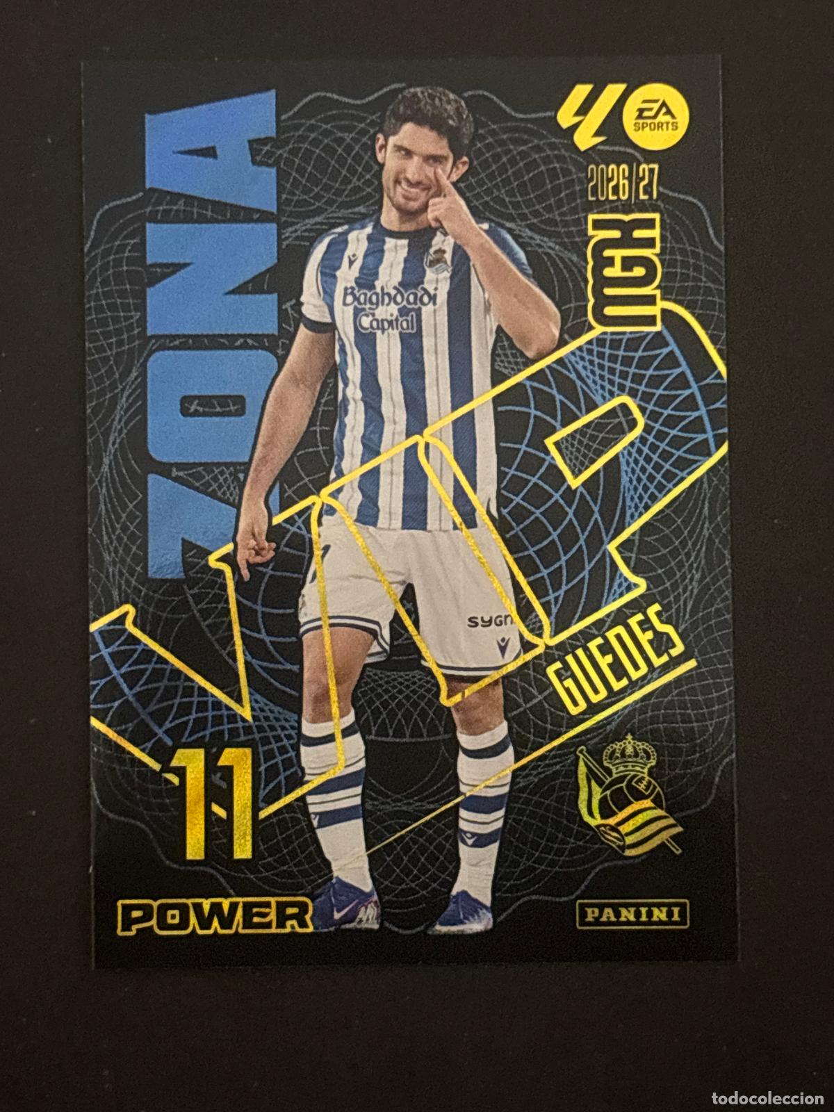 Cromos de f&uacute;tbol: 395P GUEDES REAL SOCIEDAD ZONA VIP POWER MEGACRACKS MGK 26-27 2026-2027 PANINI LIGA
