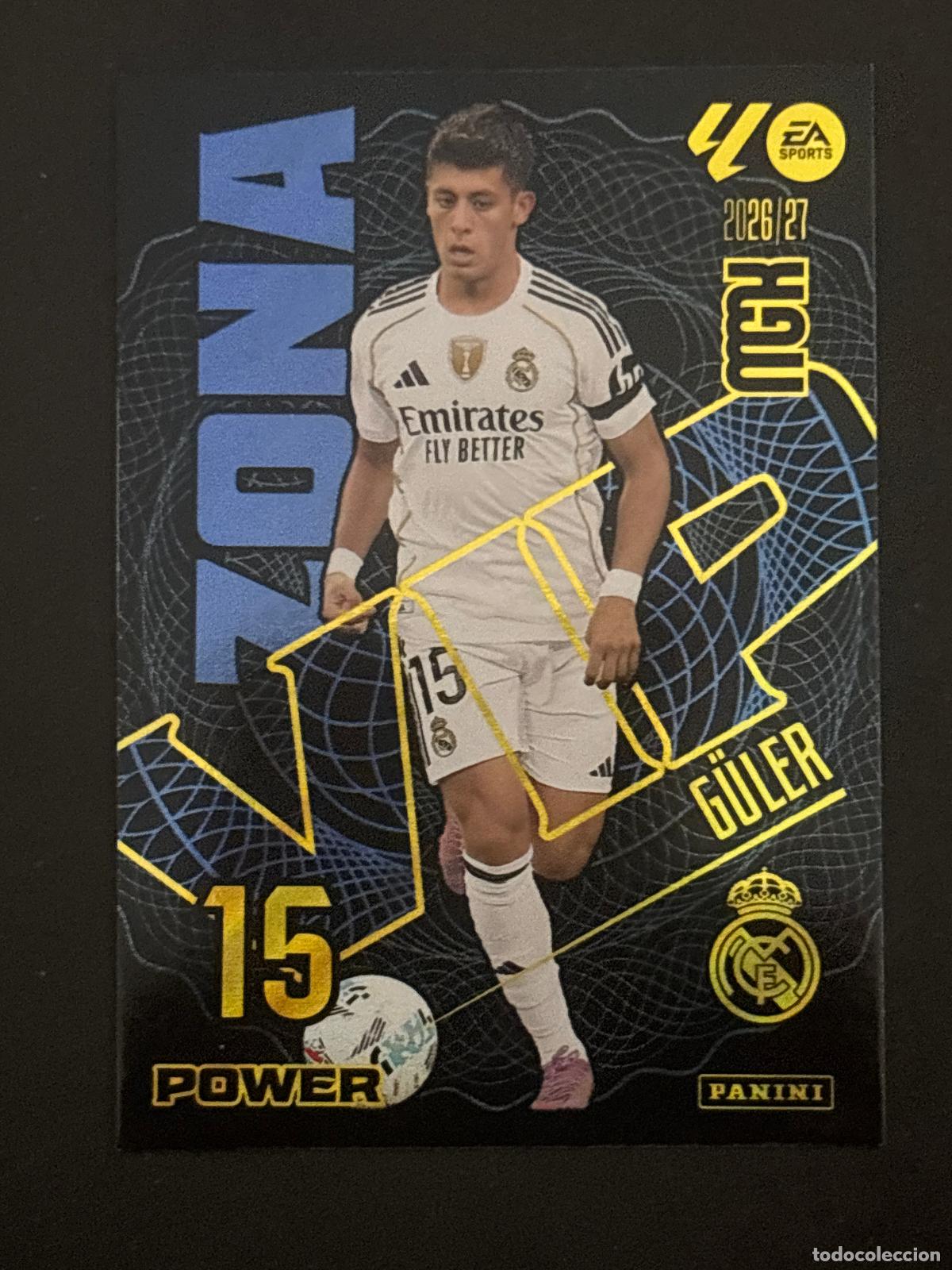 Cromos de f&uacute;tbol: 396P G&Uuml;LER REAL MADRID ZONA VIP POWER MEGACRACKS MGK 26-27 2026-2027 PANINI LIGA