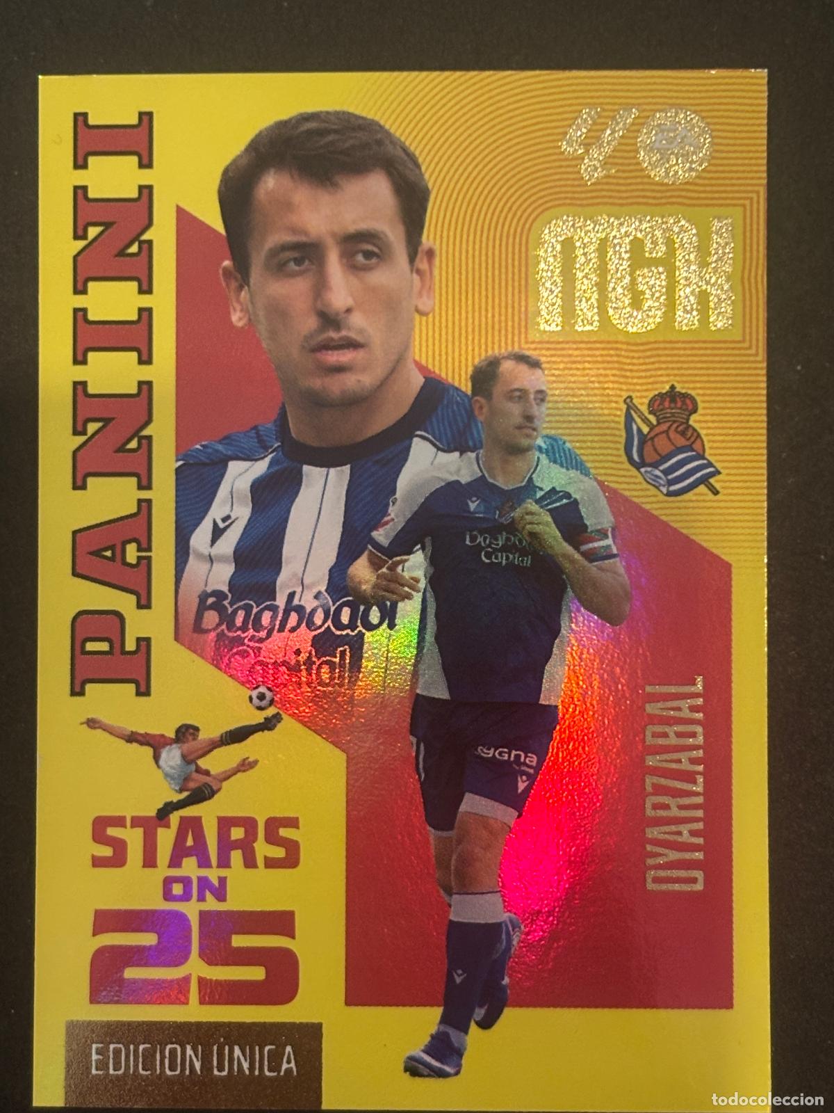 Cromos de f&uacute;tbol: 448 OYARZABAL REAL SOCIEDAD STARS ON 25 MEGACRACKS MGK 26-27 2026-2027 PANINI LIGA