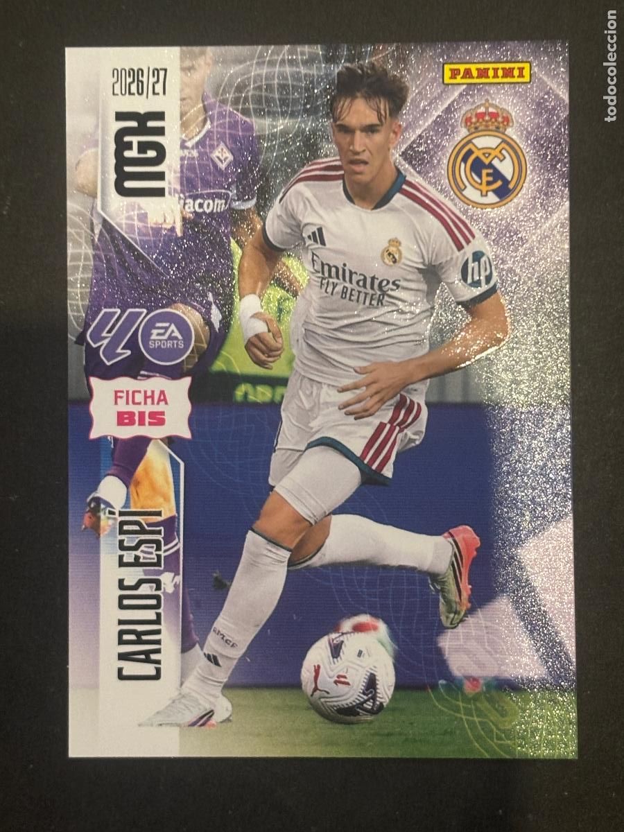 Cromos de f&uacute;tbol: 233 BIS CARLOS ESP&Iacute; REAL MADRID 2&ordf; EDICI&Oacute;N MEGACRACKS MGK 26-27 2026-2027 PANINI LIGA