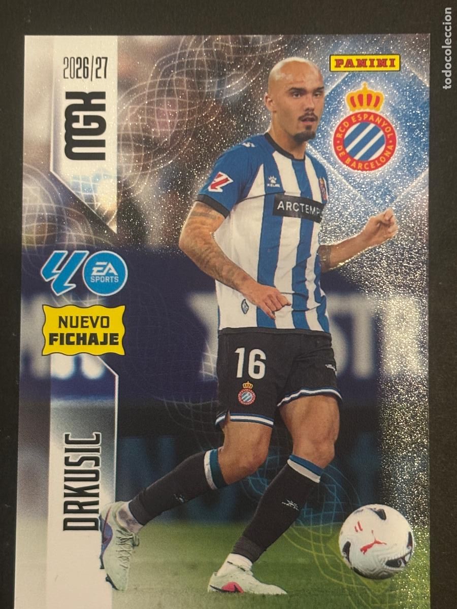 Cromos de f&uacute;tbol: 476 DRKUSIC ESPANYOL NUEVOS FICHAJES 2&ordf; EDICI&Oacute;N MEGACRACKS MGK 26-27 2026-2027 PANINI LIGA