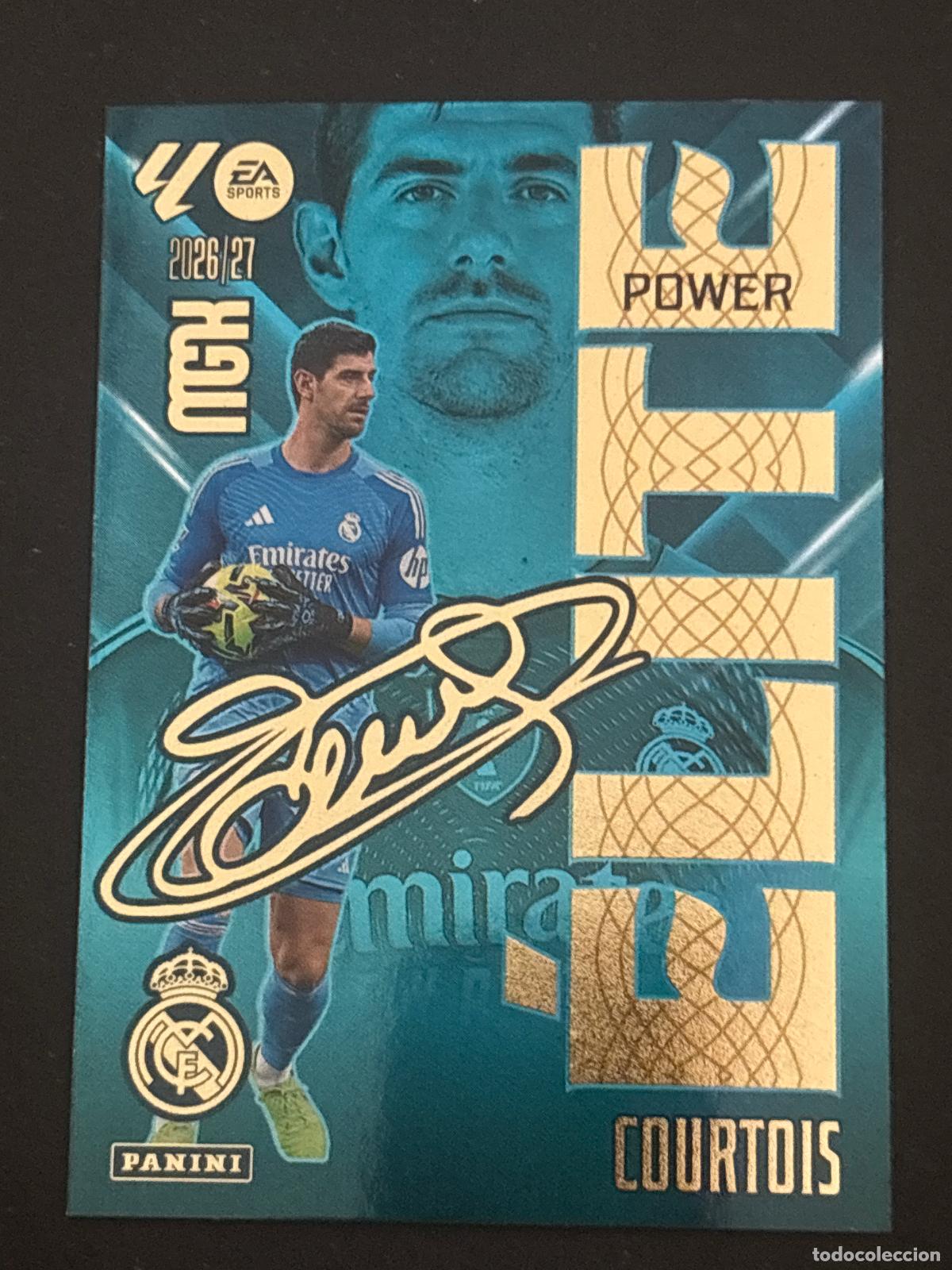 Cromos de f&uacute;tbol: 4P COURTOIS REAL MADRID &Eacute;LITE POWER MEGACRACKS MGK 26-27 2026-2027 PANINI LIGA