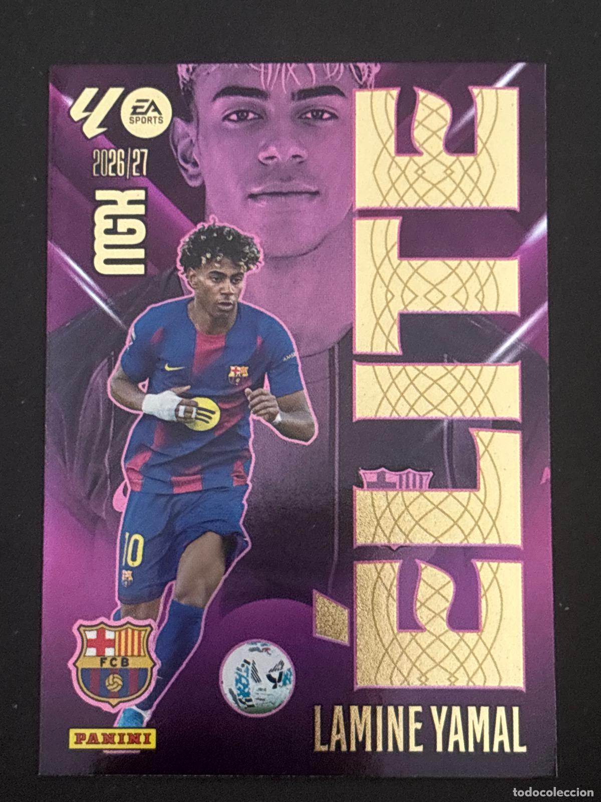 Cromos de f&uacute;tbol: 9 LAMINE YAMAL BARCELONA &Eacute;LITE MEGACRACKS MGK 26-27 2026-2027 PANINI LIGA