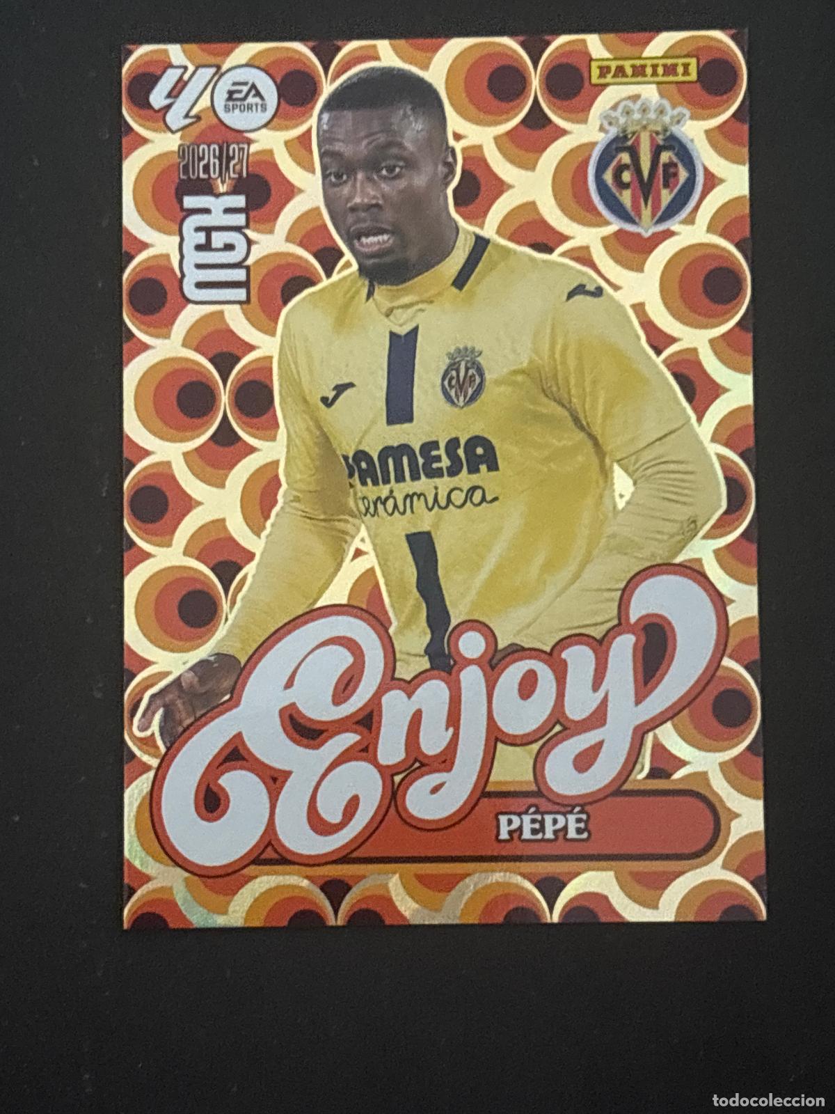Cromos de f&uacute;tbol: 386 P&Eacute;P&Eacute; VILLARREAL ENJOY MEGACRACKS MGK 26-27 2026-2027 PANINI LIGA
