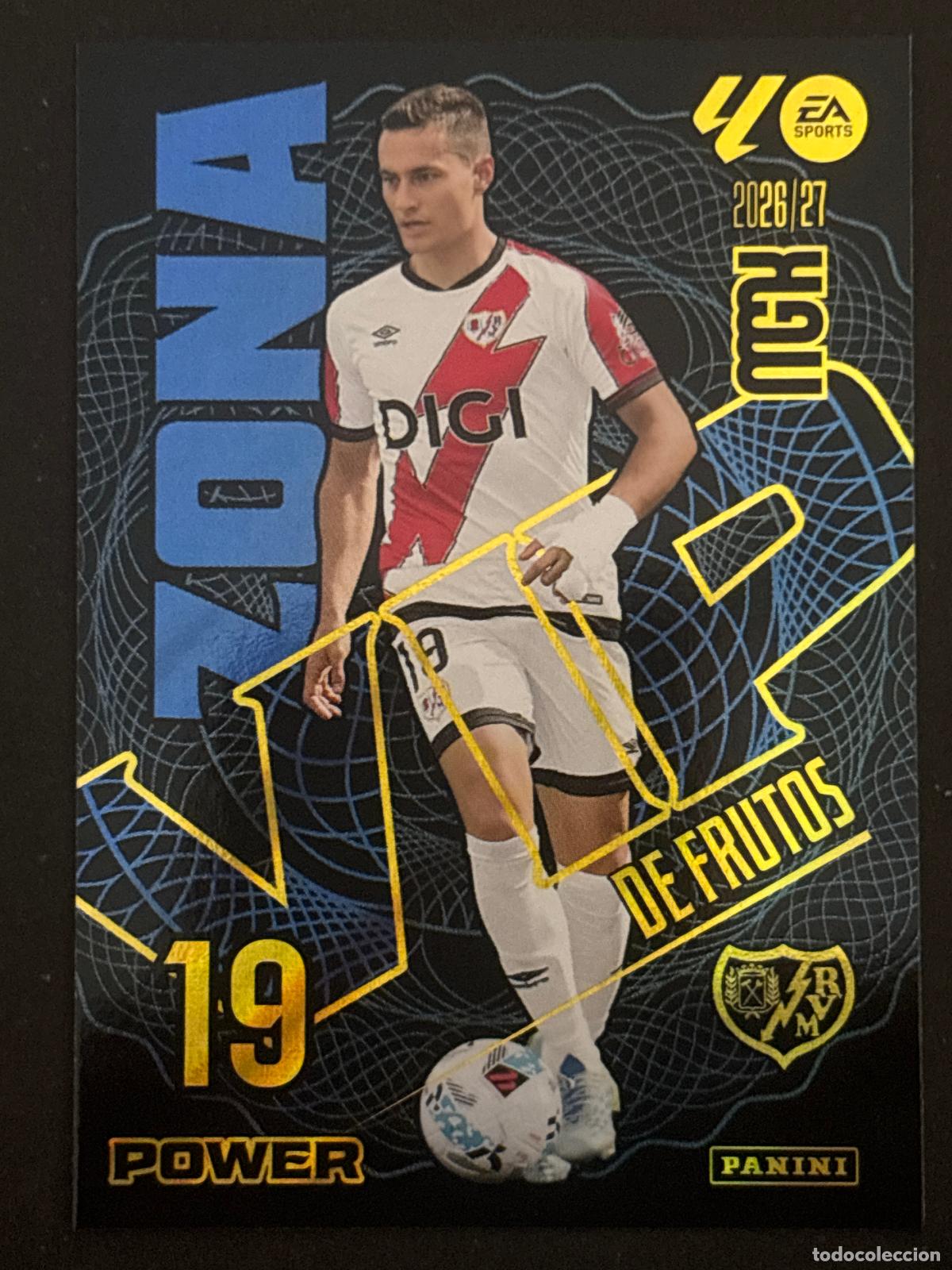Cromos de f&uacute;tbol: 392P DE FRUTOS RAYO ZONA VIP POWER MEGACRACKS MGK 26-27 2026-2027 PANINI LIGA