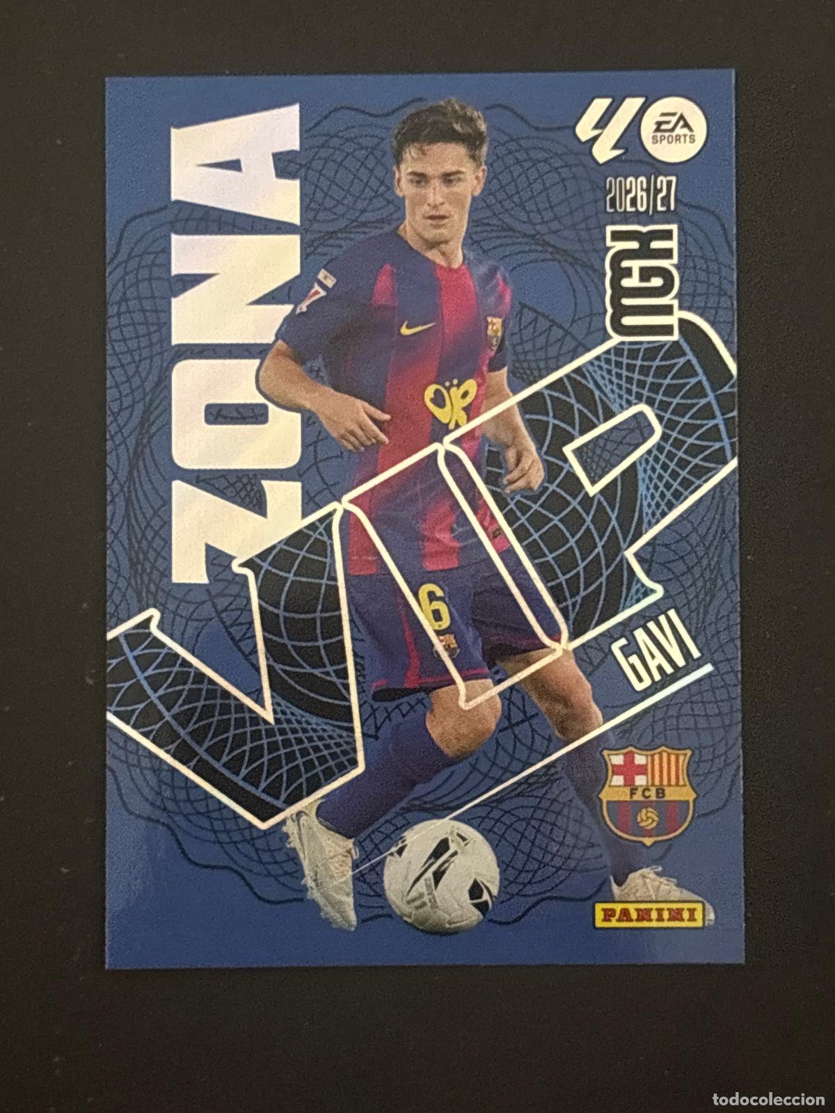 Cromos de f&uacute;tbol: 394 GAVI BARCELONA ZONA VIP MEGACRACKS MGK 26-27 2026-2027 PANINI LIGA