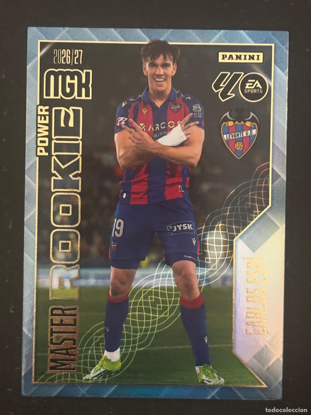 Fu&szlig;ball-Sticker: 408P CARLOS ESP&Iacute; LEVANTE MASTER ROOKIE POWER MEGACRACKS MGK 26-27 2026-2027 PANINI LIGA