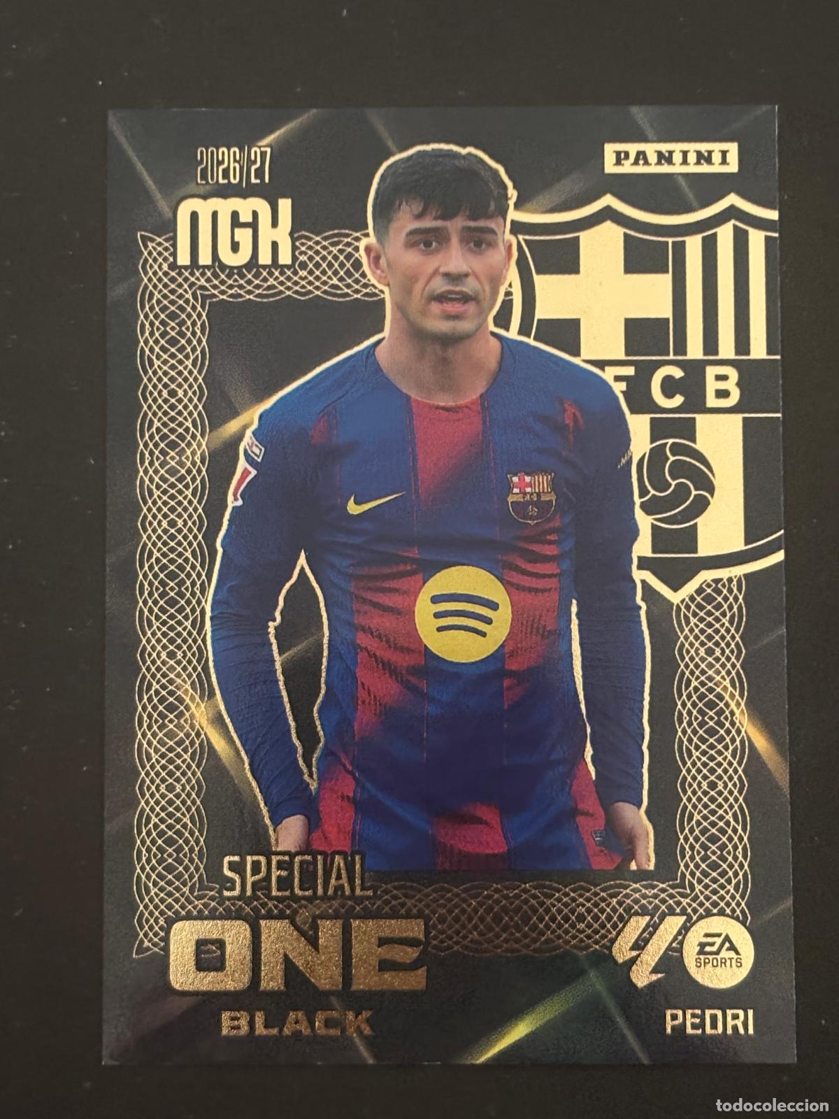 Figurine di Calcio: OB4 PEDRI BARCELONA SPECIAL ONE BLACK MEGACRACKS MGK 26-27 2026-2027 PANINI LIGA