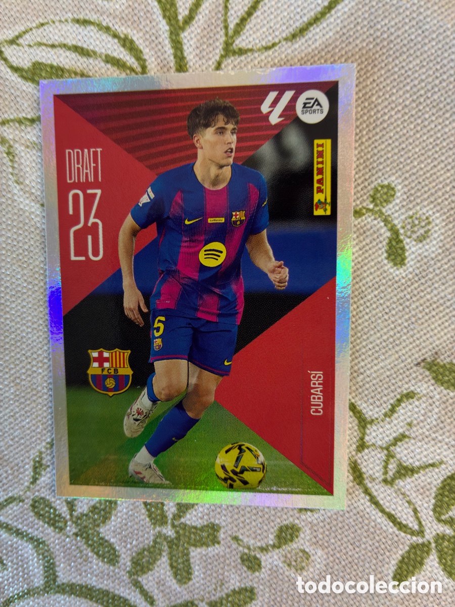 Cromos de f&uacute;tbol: Cromo Metalizado N&ordm; 6 Cubars&iacute; (Draft 23) - FC Barcelona - Colecci&oacute;n Este Liga 26-27 - Impecable