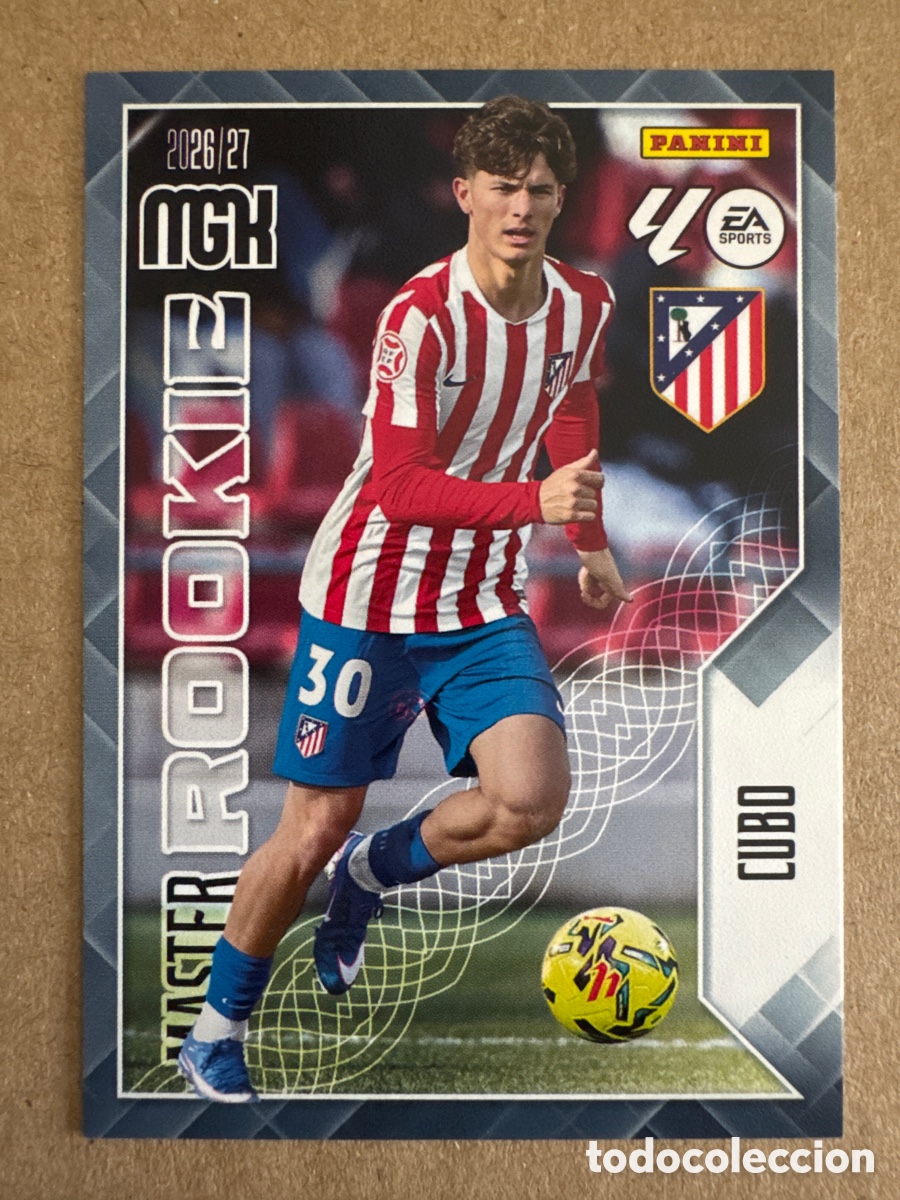 Cromos de f&uacute;tbol: # 410 Cubo Atl&eacute;tico de Madrid Master Rookie Megacracks 26 27 2026 2027