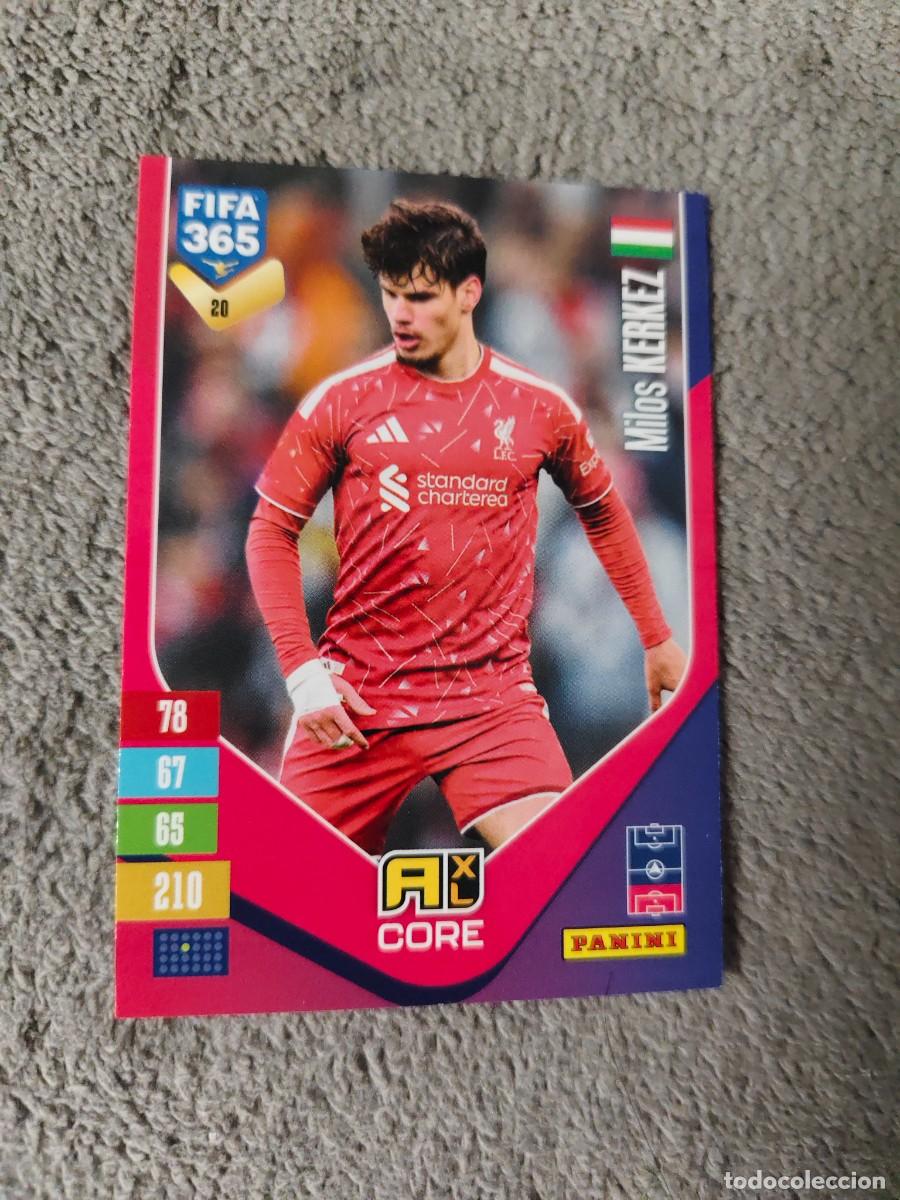 Cromos de f&uacute;tbol: 20 365 ADRENALYN 26 27 MILOS KERKEZ LIVERPOOL BASE CARD CORE 2026 2027 FIFA PANINI AAV