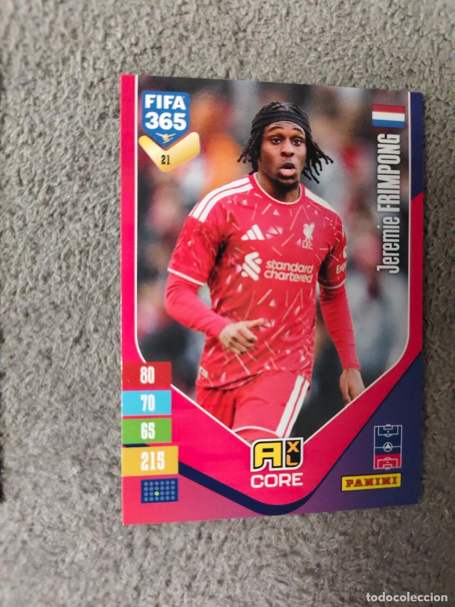 Cromos de f&uacute;tbol: 21 365 ADRENALYN 26 27 JEREMIE FRIMPONG LIVERPOOL BASE CARD CORE 2026 2027 FIFA PANINI AAV