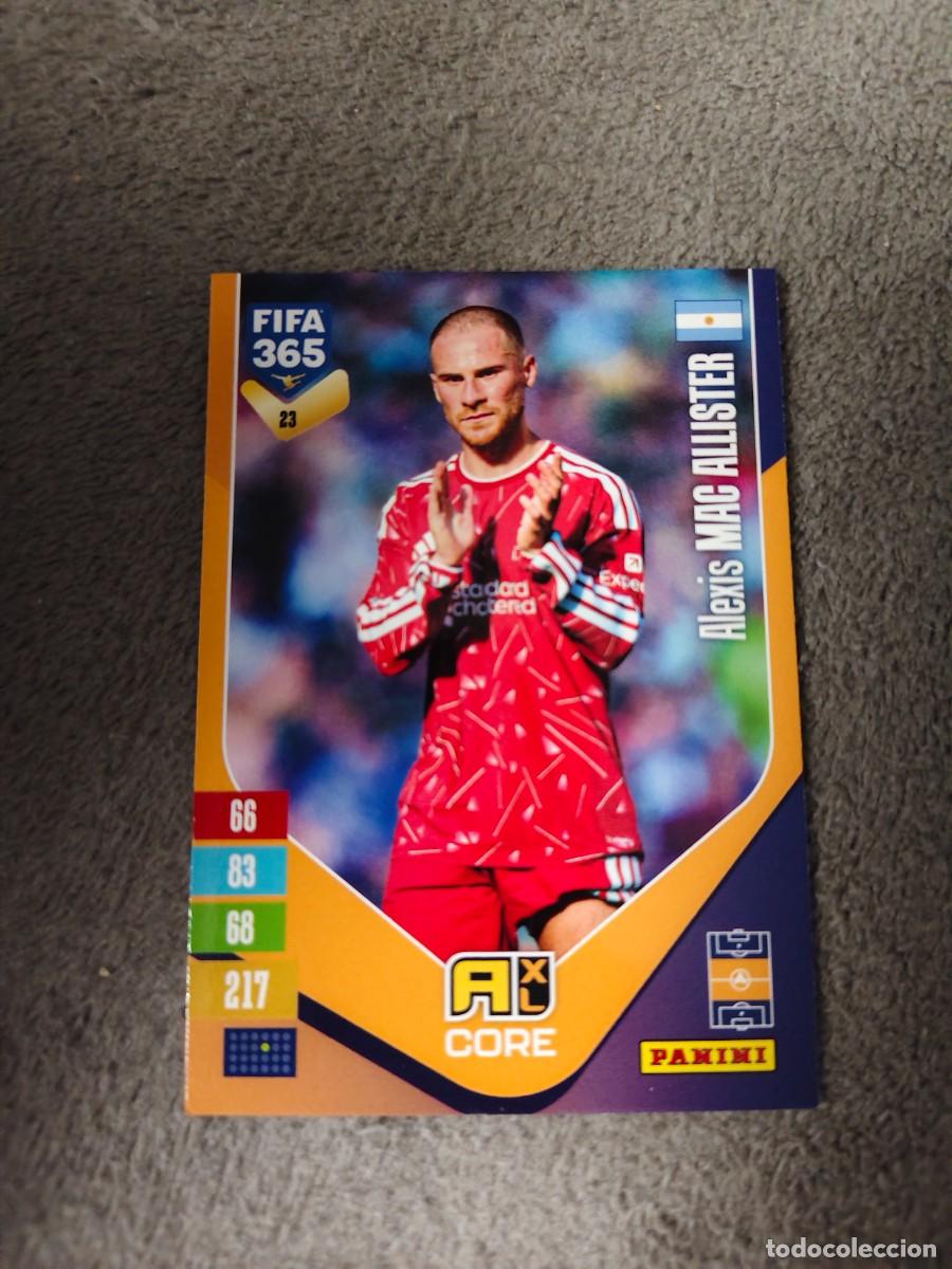 Cromos de f&uacute;tbol: 23 365 ADRENALYN 26 27 ALEXIS MAC ALLISTER LIVERPOOL BASE CARD CORE 2026 2027 FIFA PANINI AAV