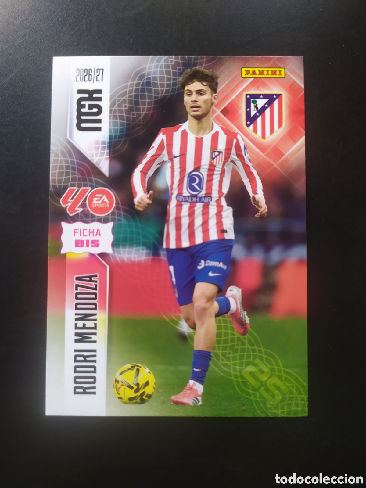 Cromos de f&uacute;tbol: Megacracks 2026 2027 26 27 panini Rodri Mendoza n&deg; 63 bis Atl&eacute;tico Madrid
