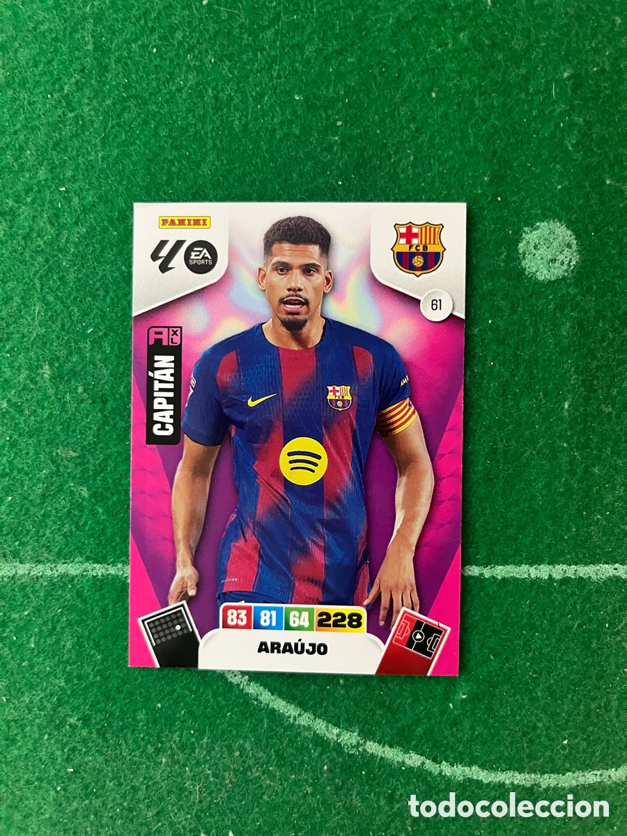 Figurine di Calcio: 61 ARAUJO BARCELONA ADRENALYN 2025 2026 PANINI