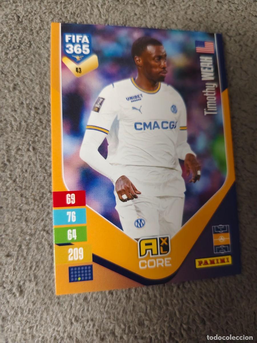 Fu&szlig;ball-Sticker: 43 365 ADRENALYN 26 27 TIMOTHY WEAH OLYMPIQUE MARSELLA BASE CARD CORE 2026 2027 FIFA PANINI AAV