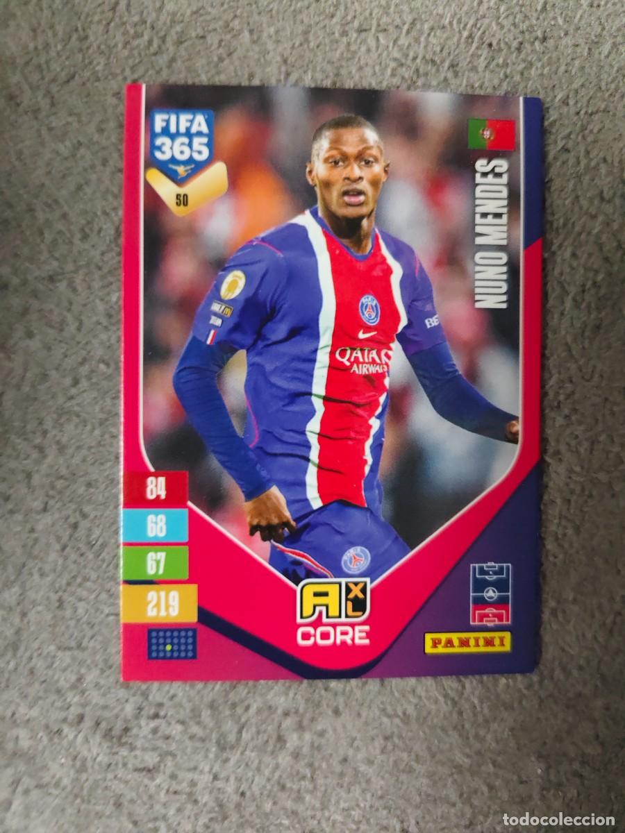 Cromos de f&uacute;tbol: 50 365 ADRENALYN 26 27 NUNO MENDES PARIS SAINT-GERMAIN BASE CARD CORE 2026 2027 FIFA PANINI AAV