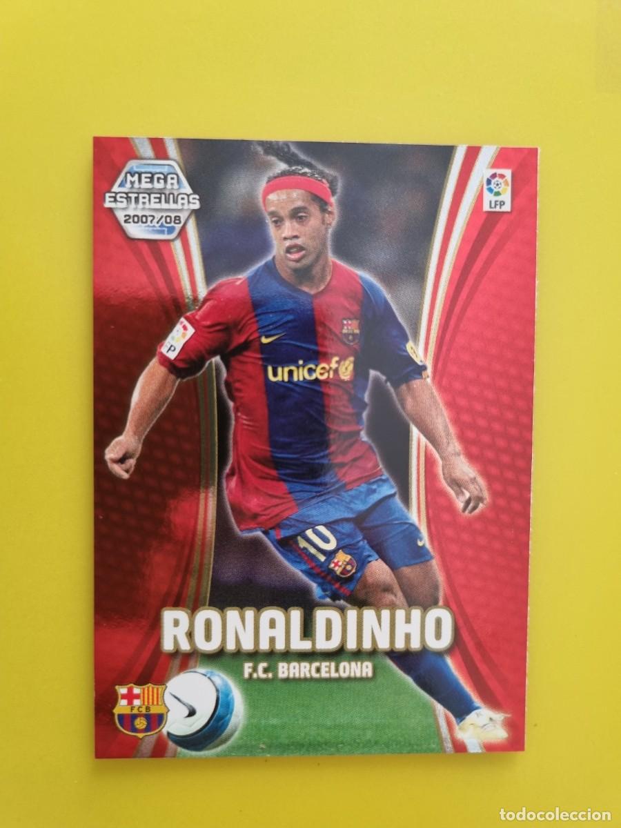 Cromos de f&uacute;tbol: CROMO FUTBOL MEGACRACKS 378 RONALDINHO FC BARCELONA MEGA ESTRELLAS 07 08 2007 2008 AR1026