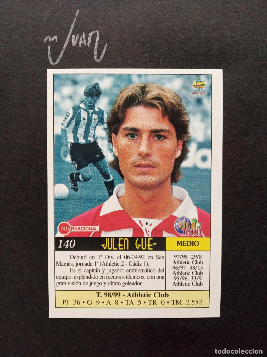 Cromos de f&uacute;tbol: 140 ERROR JULEN GUE- GUERRERO ATHLETIC CLUB BILBAO ⚽ MUNDICROMO &reg; FICHAS LIGA FUTBOL 1999 2000 99 00