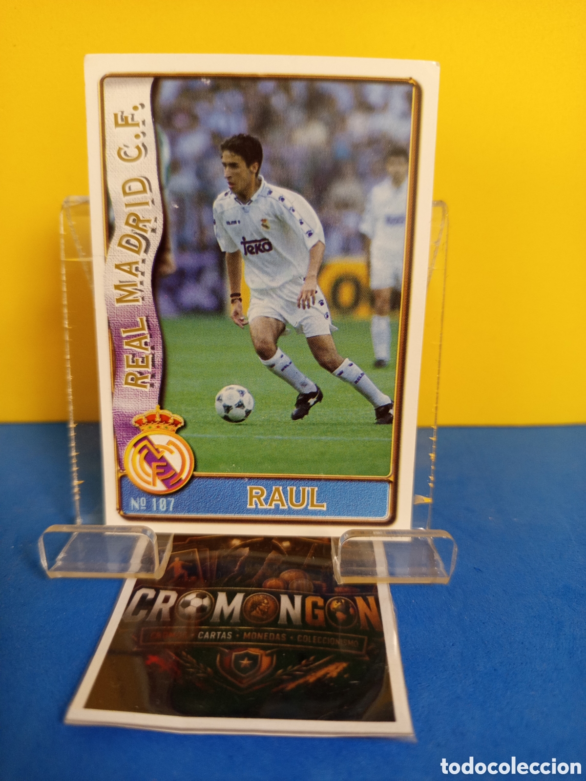 Cromos de f&uacute;tbol: ❇️ CROMO ⚽ CARD 107 RA&Uacute;L REAL MADRID FICHAS DE LA LIGA 96 97 1996 1997 MUNDICROMO SPORT ❇️
