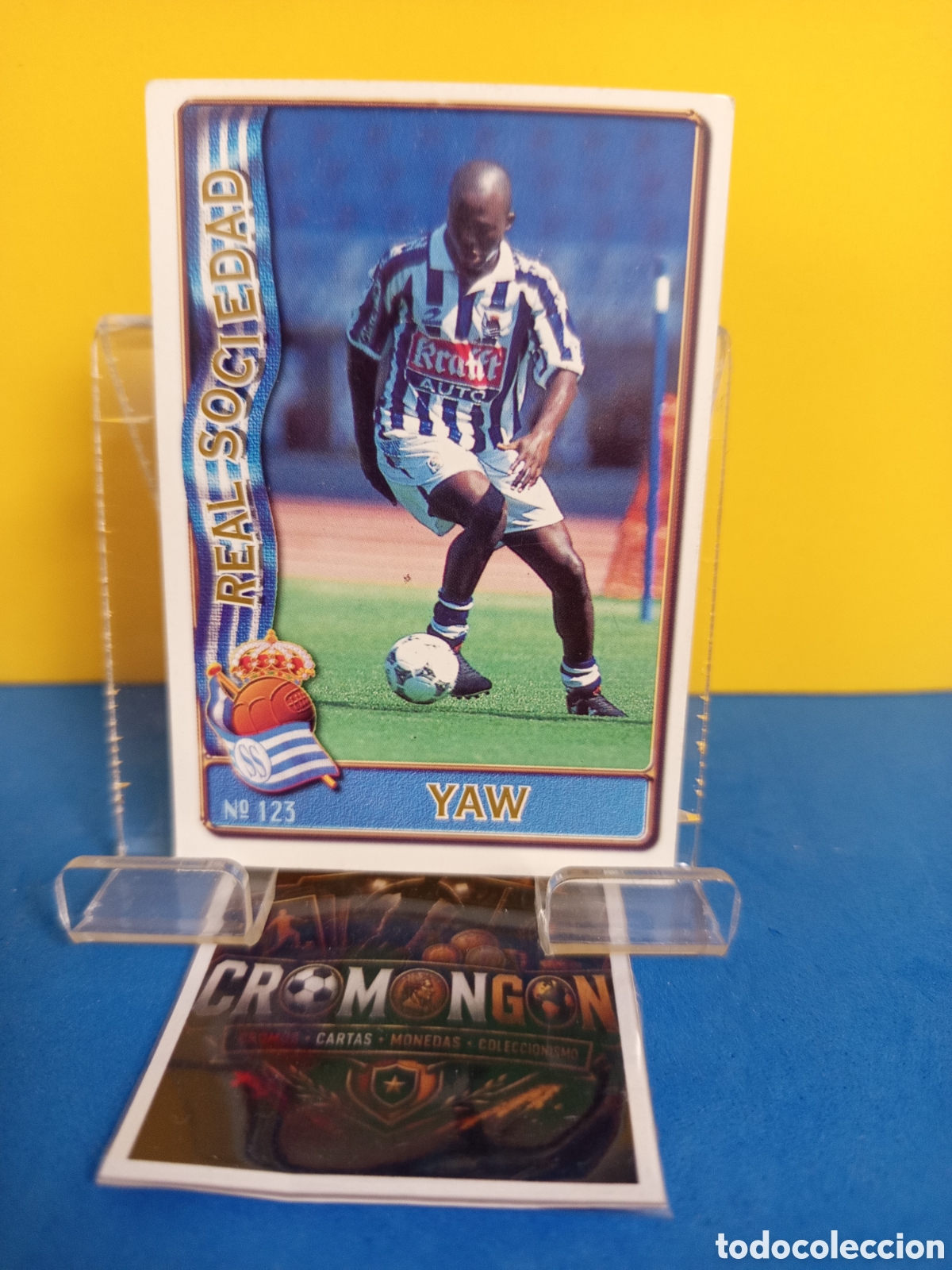 Cromos de f&uacute;tbol: ❇️ CROMO ⚽ CARD 123 YAW REAL SOCIEDAD FICHAS DE LA LIGA 96 97 1996 1997 MUNDICROMO SPORT ❇️