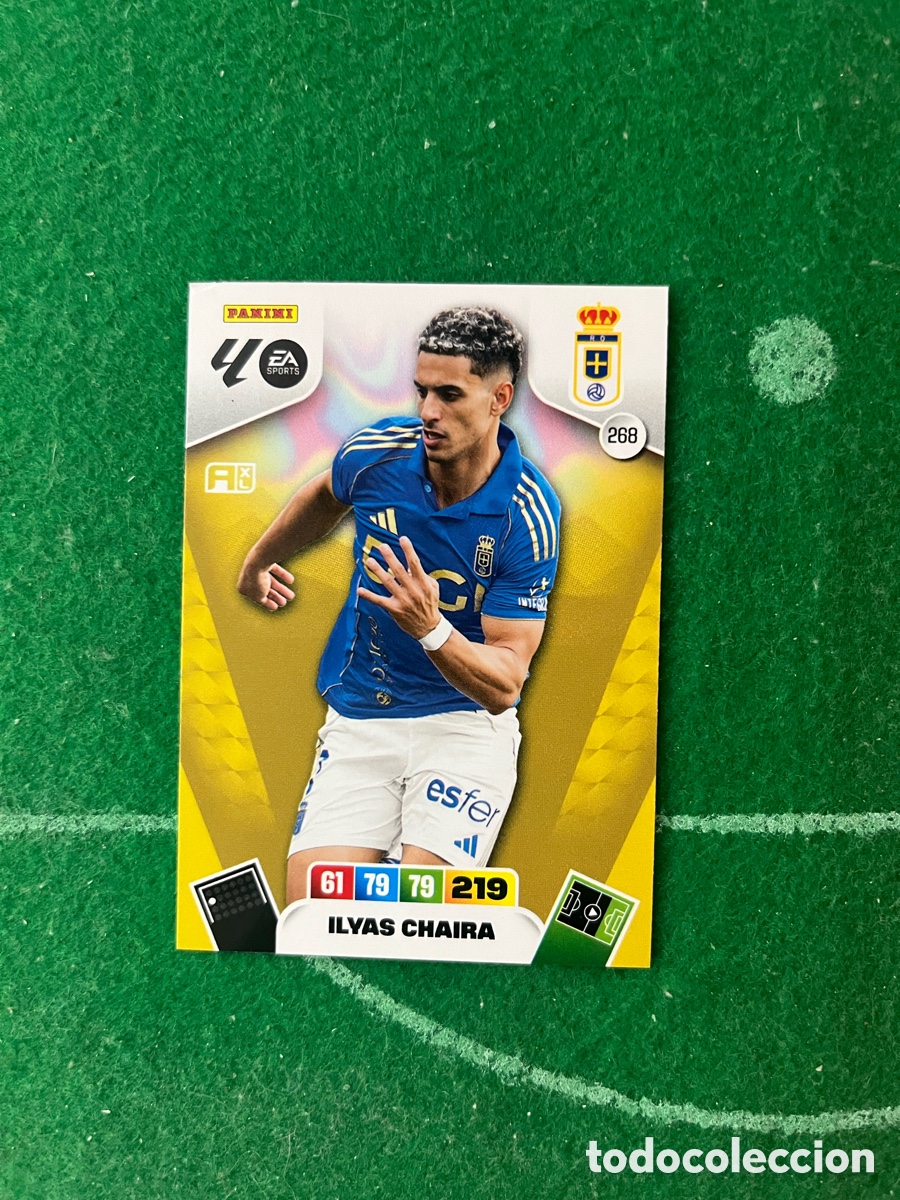 Cromos de f&uacute;tbol: 268 ILYAS CHAIRA REAL OVIEDO ADRENALYN 2025 2026 PANINI