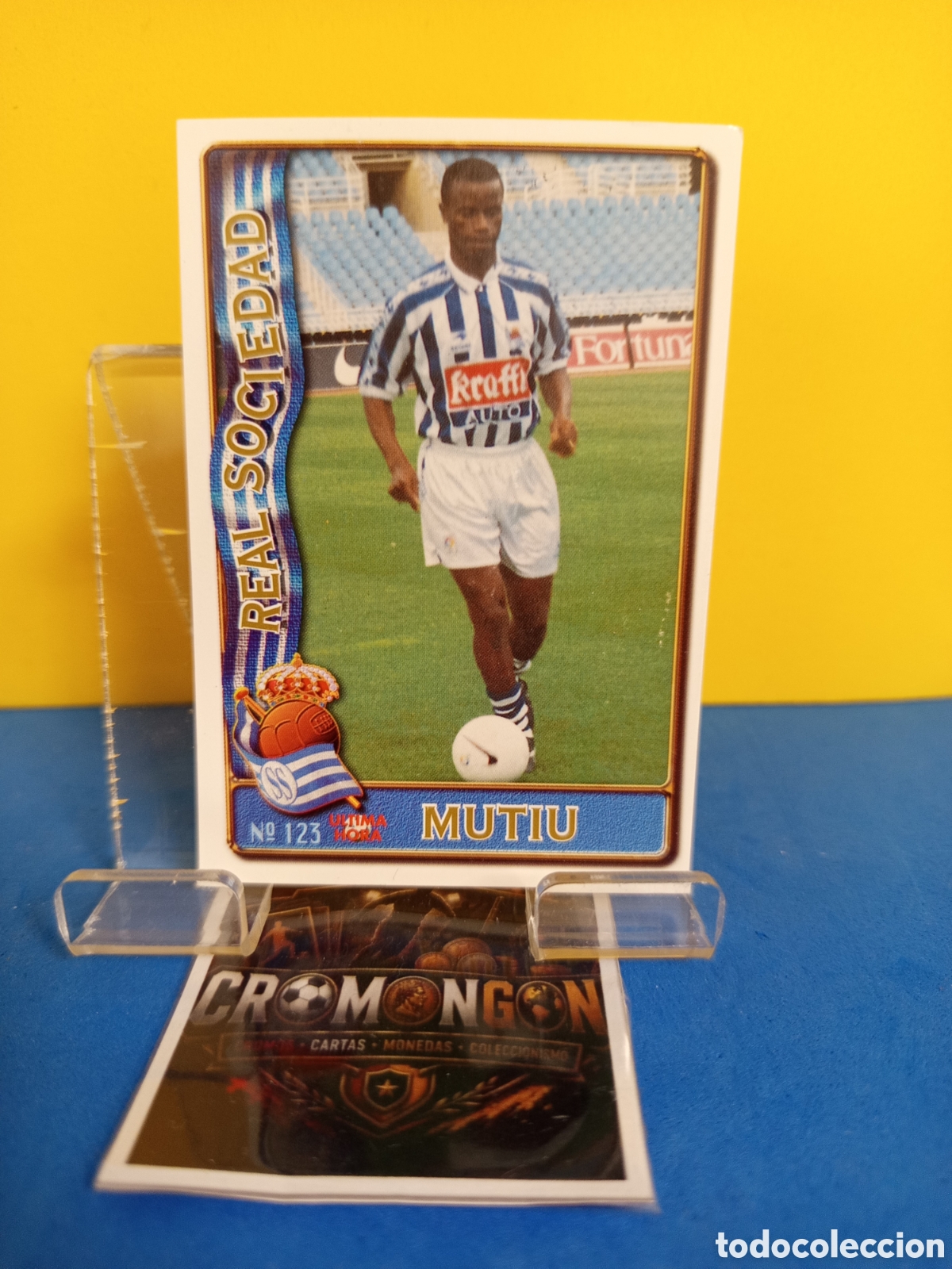 Cromos de f&uacute;tbol: ❇️ CROMO ⚽ CARD 123 MUTIU REAL SOCIEDAD UH FICHAS DE LA LIGA 96 97 1996 1997 MUNDICROMO SPORT ❇️