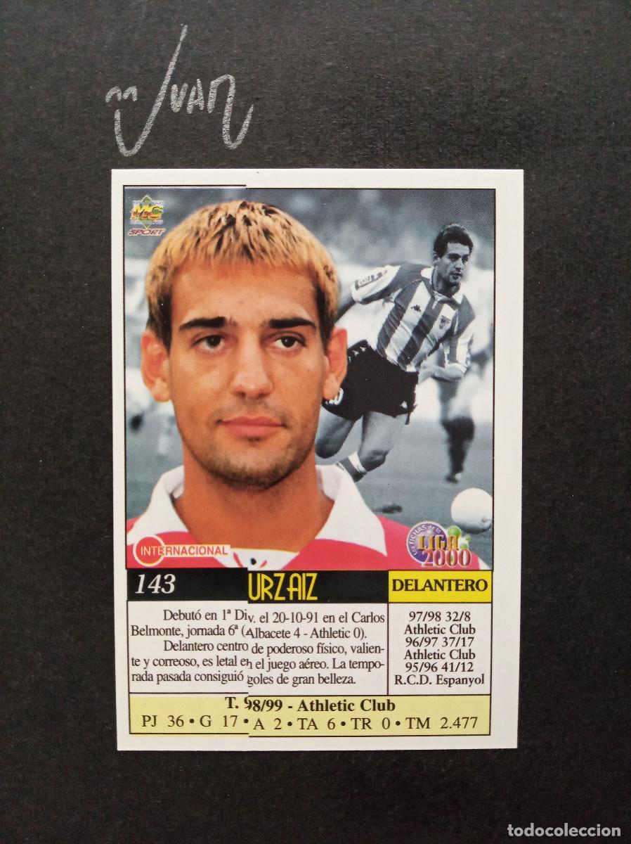 Cromos de Futebol: N&ordm; 143 ERROR TRASERA URZAIZ ATHLETIC CLUB BILBAO ⚽ MUNDICROMO &reg; FICHAS LIGA FUTBOL 1999 2000 99 00