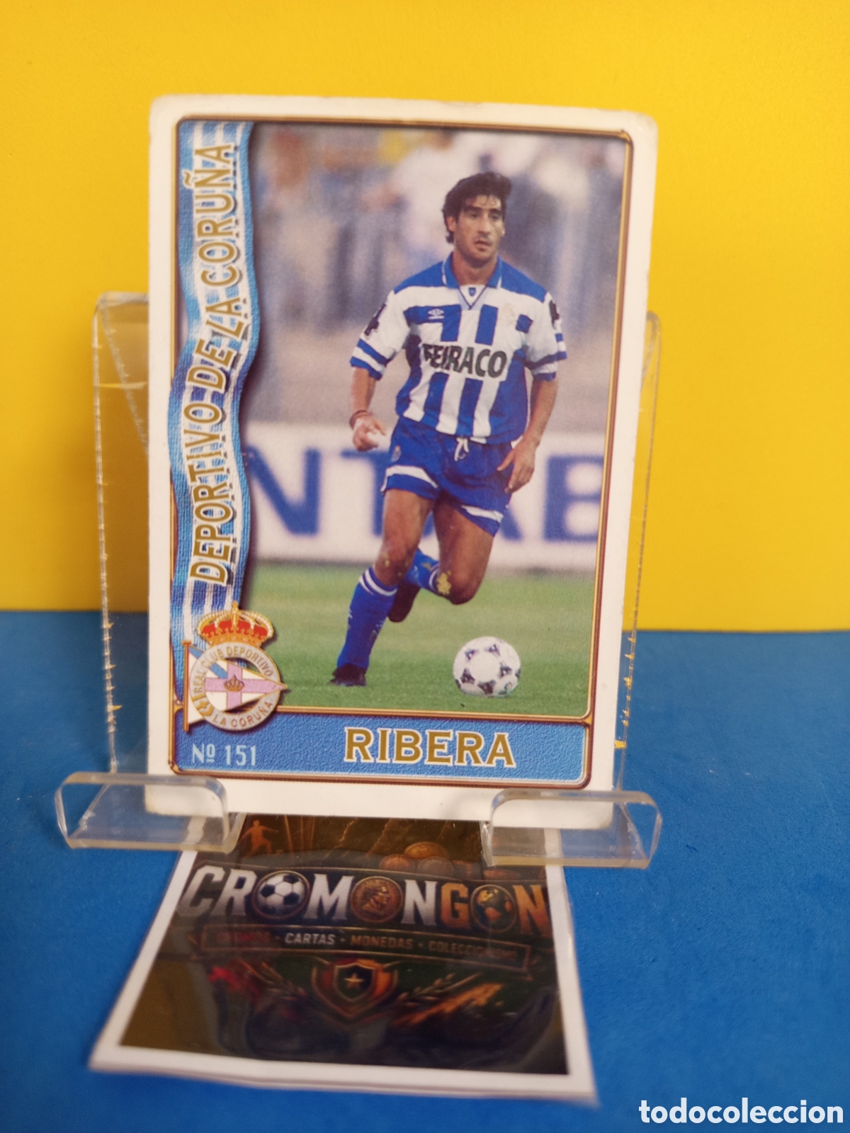 Figurine di Calcio: ❇️ CROMO ⚽ CARD 151 RIBERA DEPORTIVO DE LA CORU&Ntilde;A FICHAS LIGA 96 97 1996 1997 MUNDICROMO SPORT ❇️