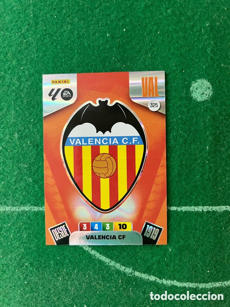 Cromos de f&uacute;tbol: 325 VALENCIA ADRENALYN 2025 2026 PANINI ESCUDO