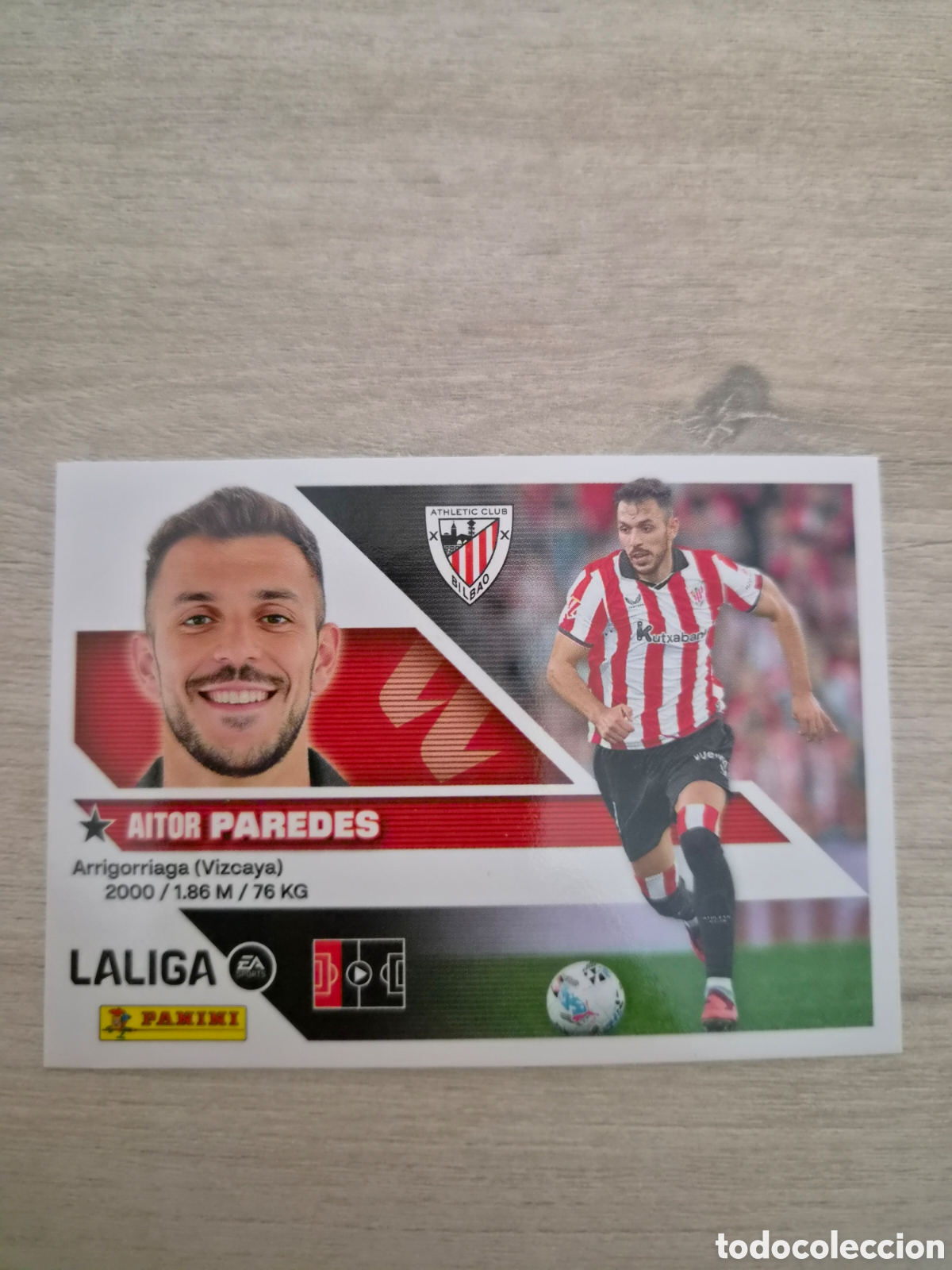 Cromos de f&uacute;tbol: N&deg;6A Athletic de Bilbao Paredes Liga Este 26/27