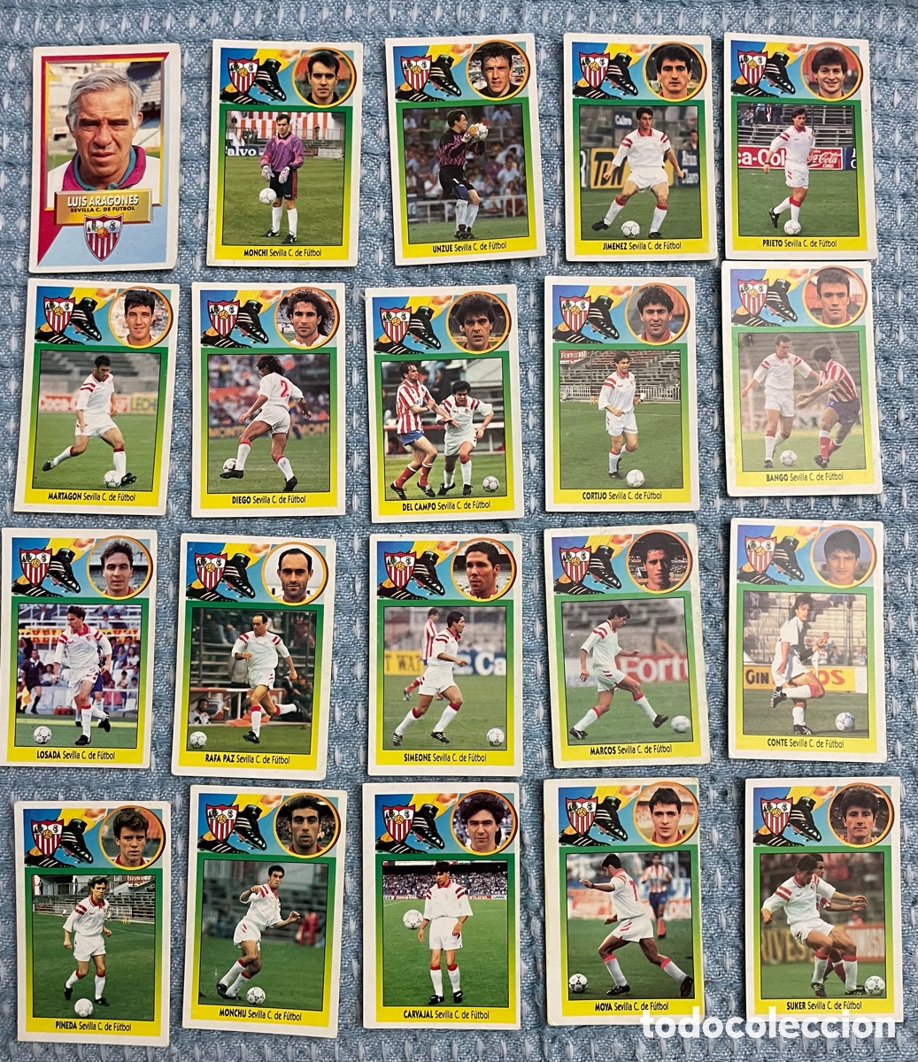 Cromos de f&uacute;tbol: Lote de cromos oficiales de la liga del Sevilla del a&ntilde;o 93/94