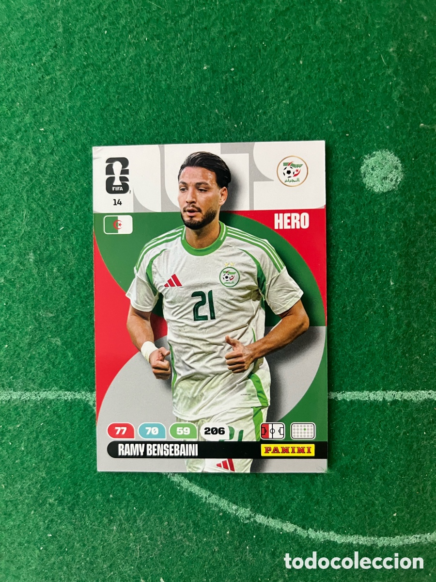 Cromos de f&uacute;tbol: 14 RAMY BENSEBAINI ARGELIA ADRENALYN MUNDIAL 2026 PANINI