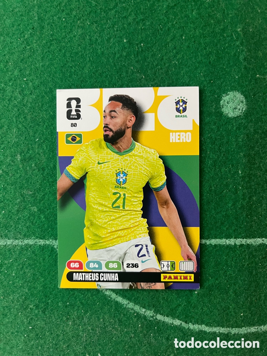 Cromos de f&uacute;tbol: 80 MATHEUS CUNHA BRASIL ADRENALYN MUNDIAL 2026 PANINI
