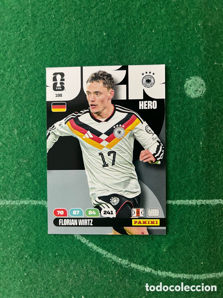 Cartes &agrave; collectionner de Football: 198 FLORIAN WIRTZ ALEMANIA ADRENALYN MUNDIAL 2026 PANINI