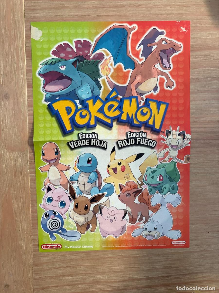 Football Stickers: Cv3. POSTER POKEMON EDICI&Oacute;N VERDE HOJA / ROJO FUEGO