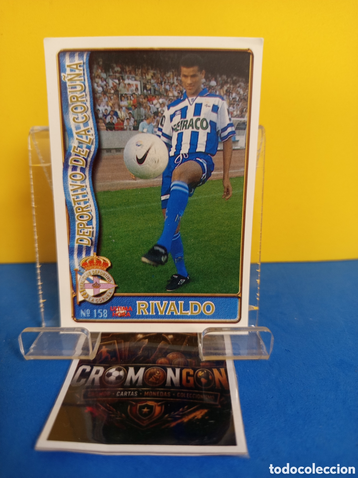 Figurine di Calcio: ❇️ CROMO ⚽ CARD 158 RIVALDO DEPORTIVO DE LA CORU&Ntilde;A UH FICHAS LIGA 96 97 1996 1997 MUNDICROMO ❇️