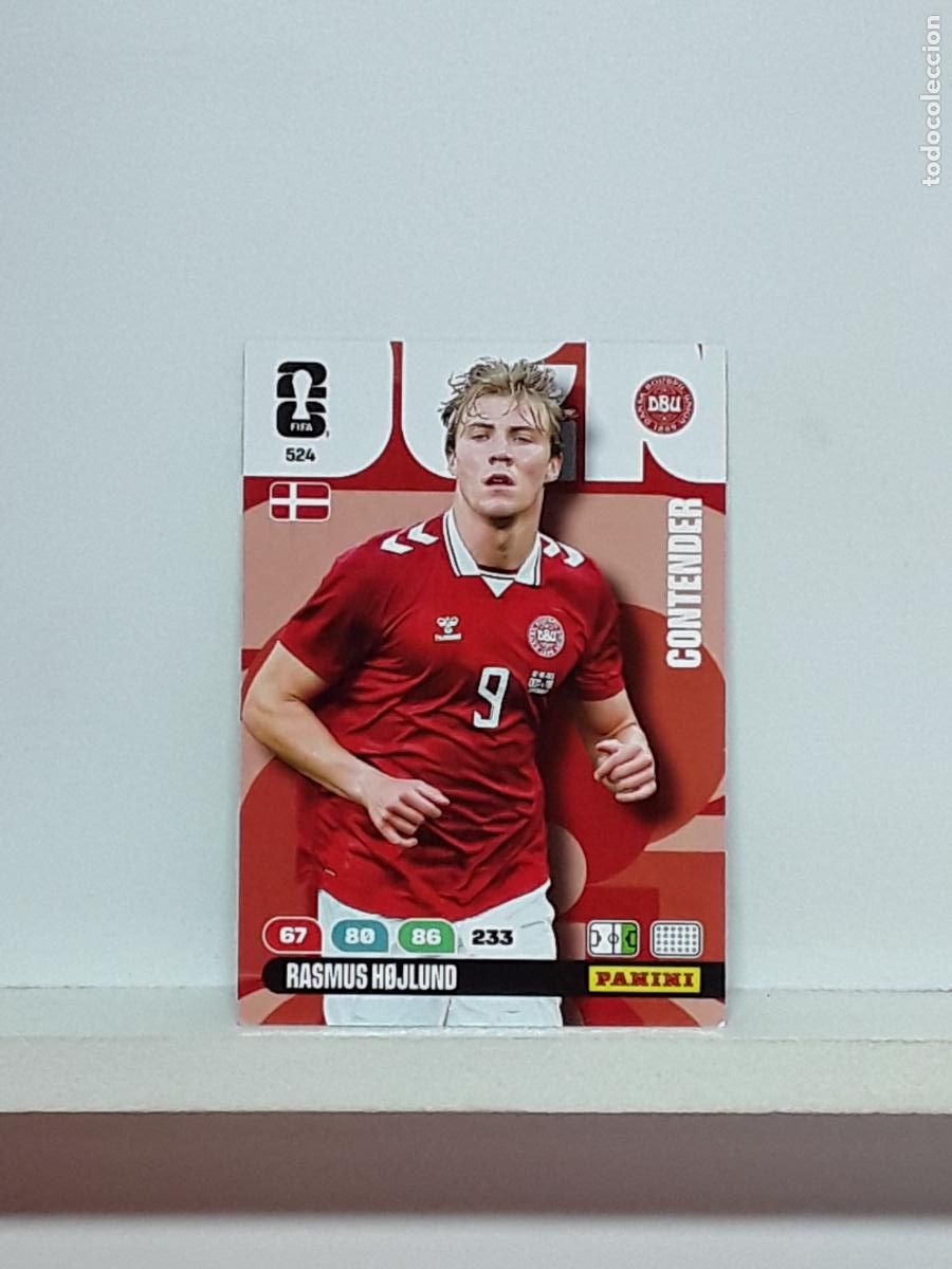 Cartes &agrave; collectionner de Football: ADRENALYN MUNDIAL 2026 WORLD CUP 26 ALBUM PANINI N 524 DINAMARCA RASMUS HOJLUND