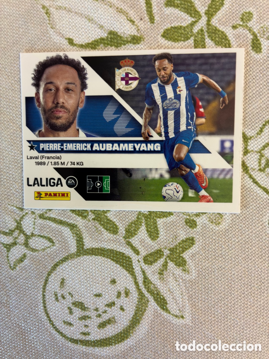 Cartes &agrave; collectionner de Football: Cromo N&ordm; 12 Aubameyang (&Uacute;ltimos Fichajes) - RC Deportivo - Colecci&oacute;n Este Liga 2026-27 - Impecable