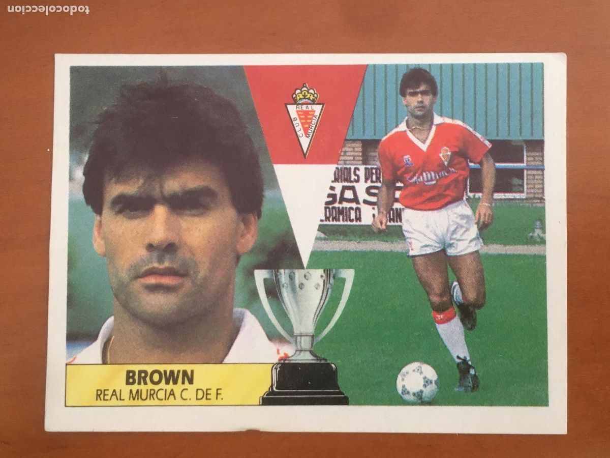 Football Stickers: brown murcia fichaje n&ordm; 30 liga 87 88 1987 1988 ediciones este cromo nunca pegado